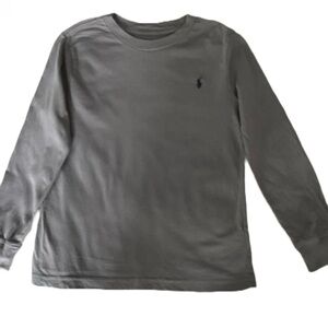 Polo Ralph Lauren Boys Long Sleeve Shirt, Light Gray, Size 6